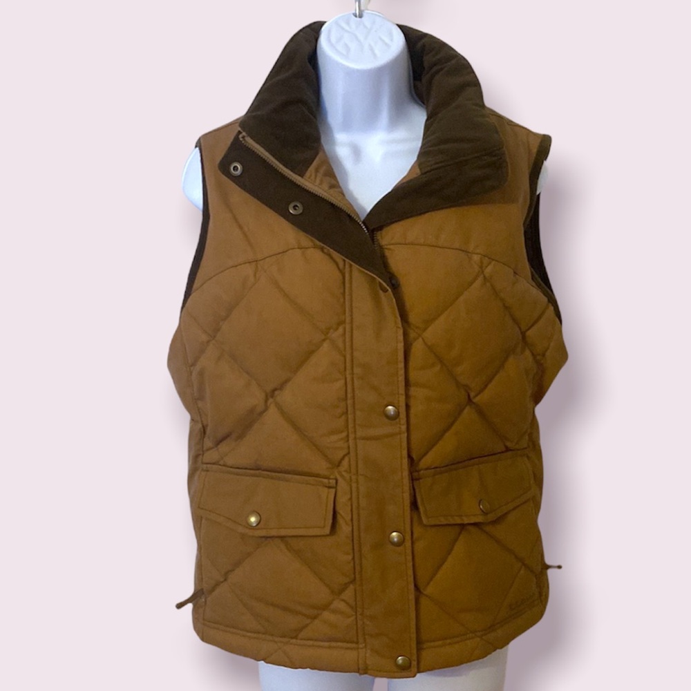 LL Bean Down Puffy Camel Tan Coloured Vest